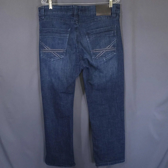 T.K. Axel Slim Boot Jeans Size 34x30 Denim Dark Wash Western Rugged Rustic - Picture 5 of 12